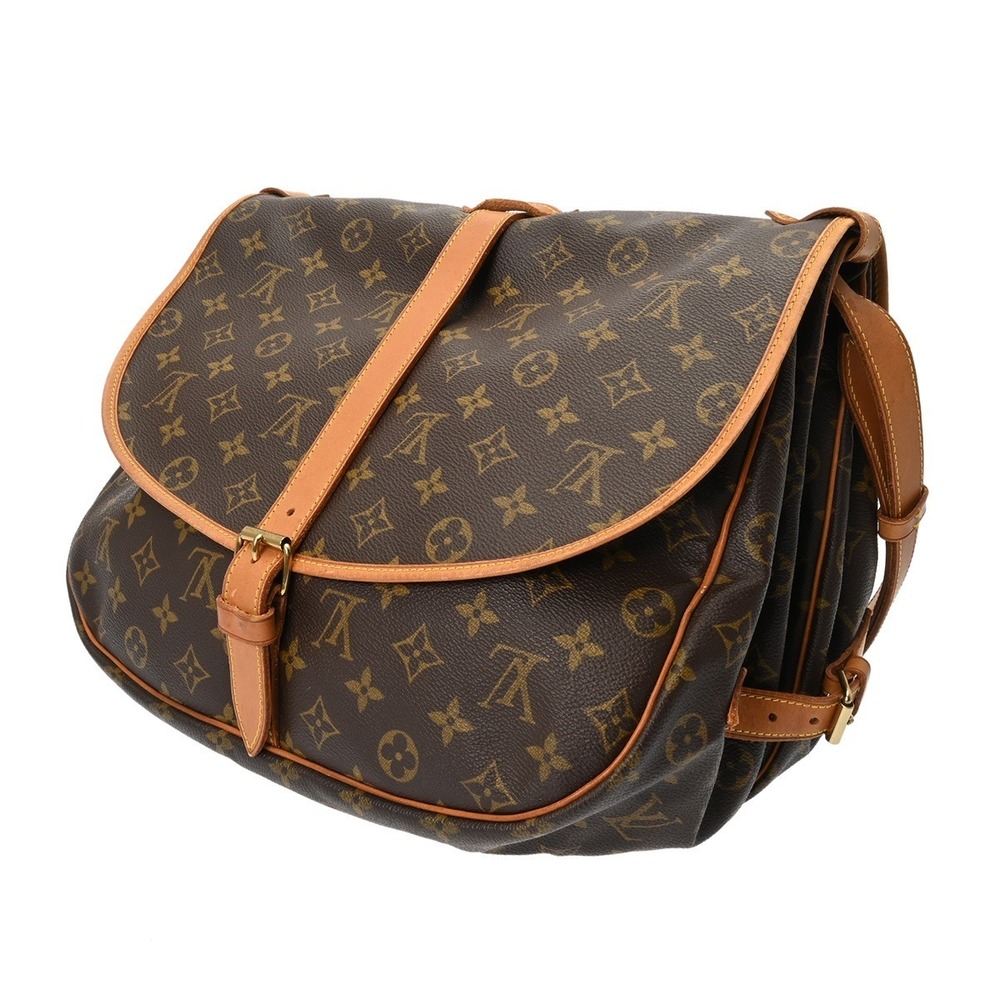 Louis Vuitton Saumur Canvas Brown Shoulder Bag Monogram